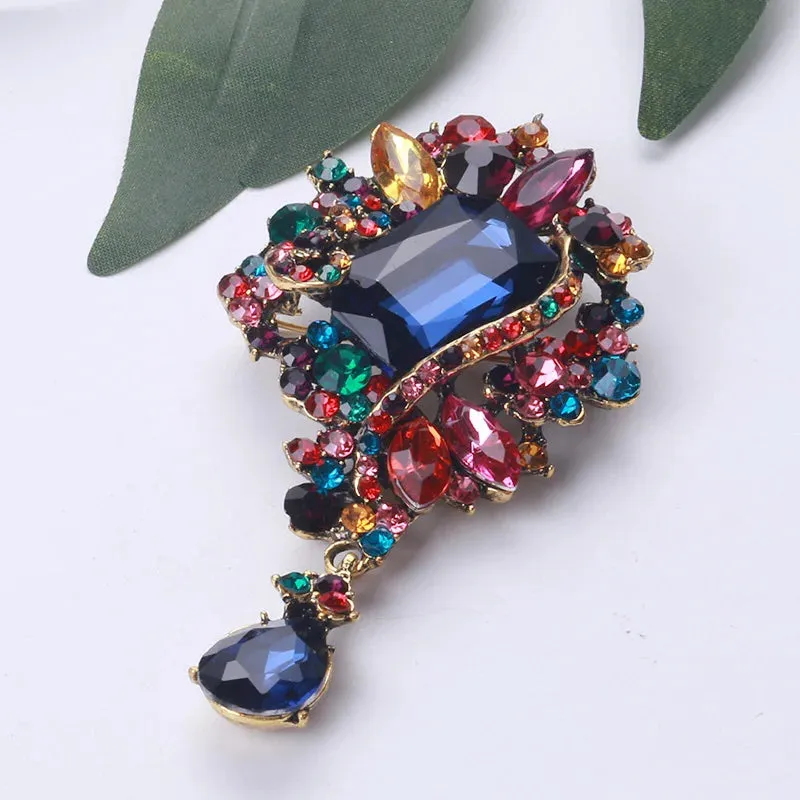 Rhinestone Brooch Anti-fading Pin