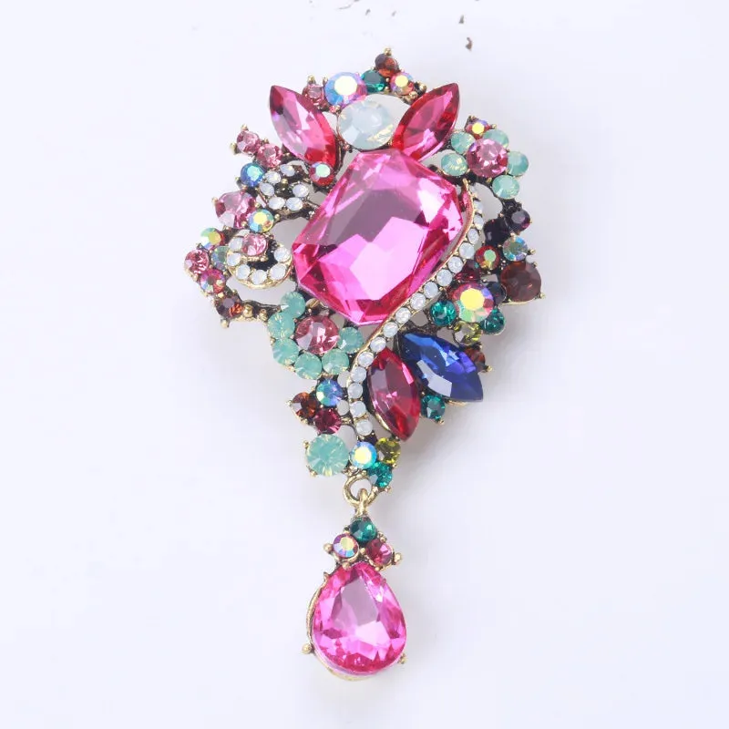 Rhinestone Brooch Anti-fading Pin