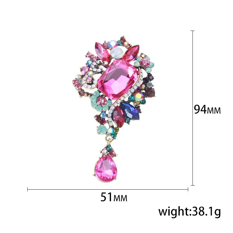 Rhinestone Brooch Anti-fading Pin