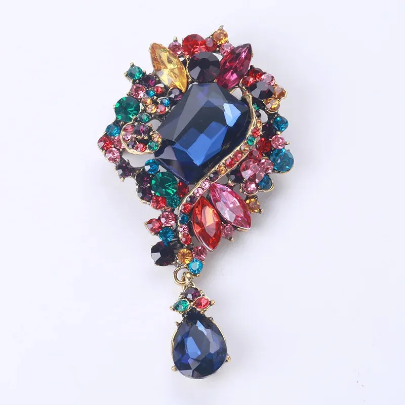 Rhinestone Brooch Anti-fading Pin