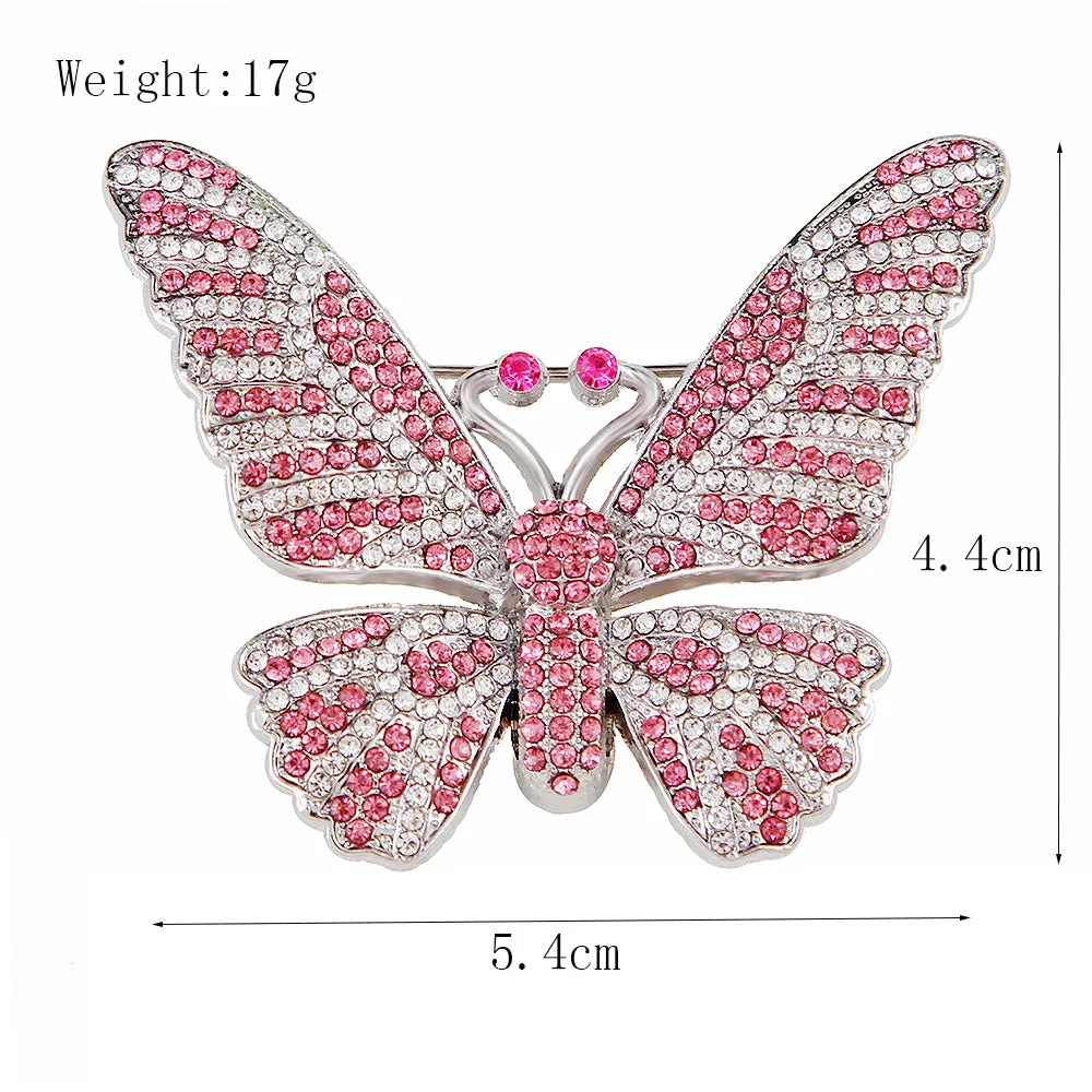 Rhinestone Butterfly Retro Brooch Pin PA5402