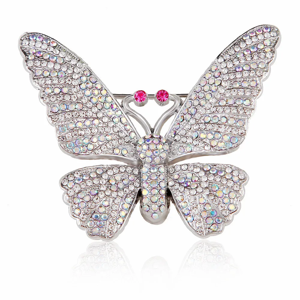 Rhinestone Butterfly Retro Brooch Pin PA5402