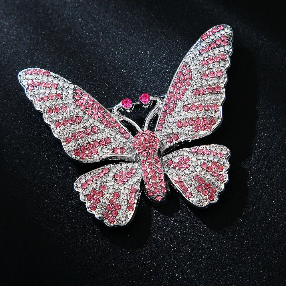 Rhinestone Butterfly Retro Brooch Pin PA5402