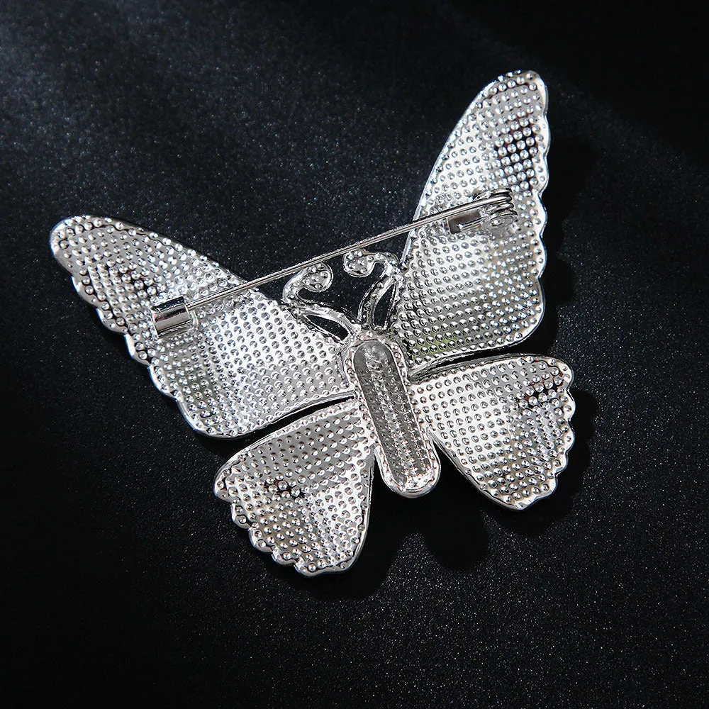 Rhinestone Butterfly Retro Brooch Pin PA5402