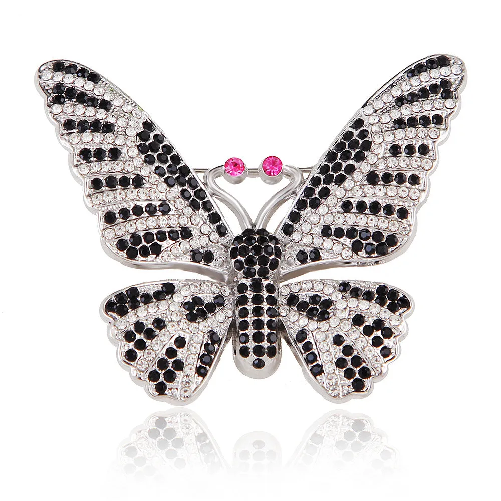 Rhinestone Butterfly Retro Brooch Pin PA5402