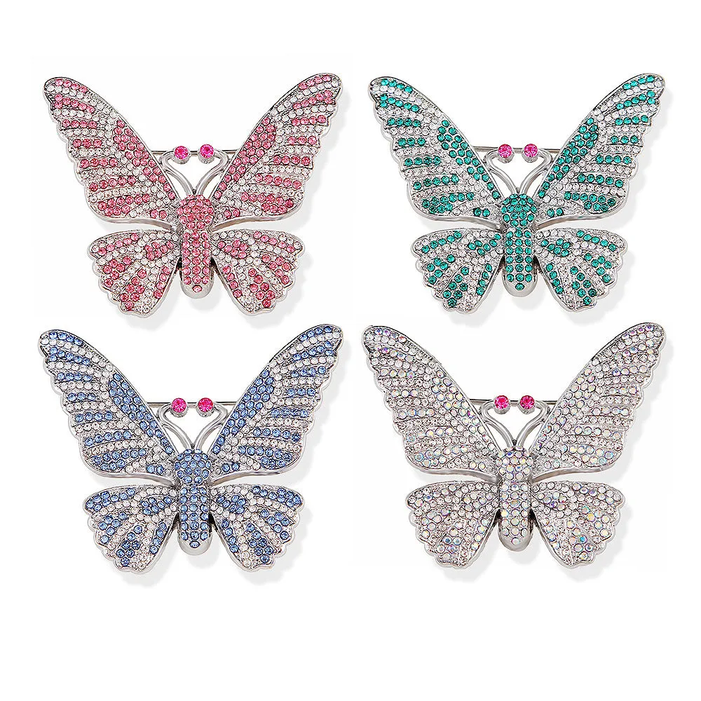 Rhinestone Butterfly Retro Brooch Pin PA5402
