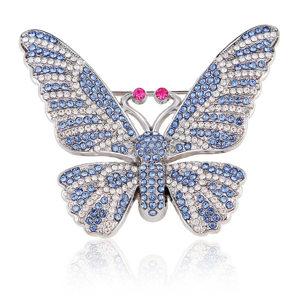 Rhinestone Butterfly Retro Brooch Pin PA5402