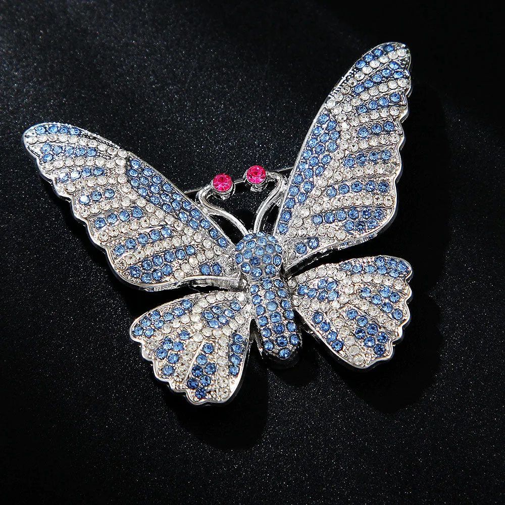 Rhinestone Butterfly Retro Brooch Pin PA5402