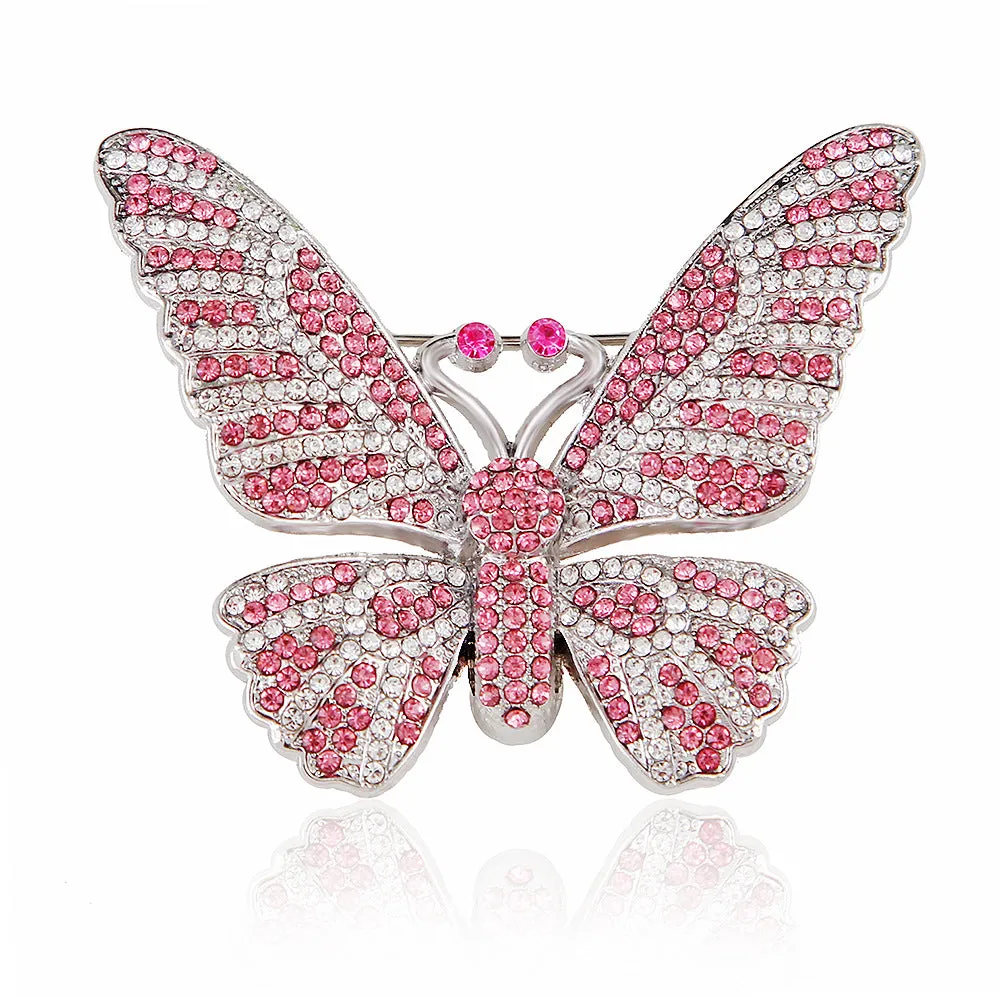 Rhinestone Butterfly Retro Brooch Pin PA5402