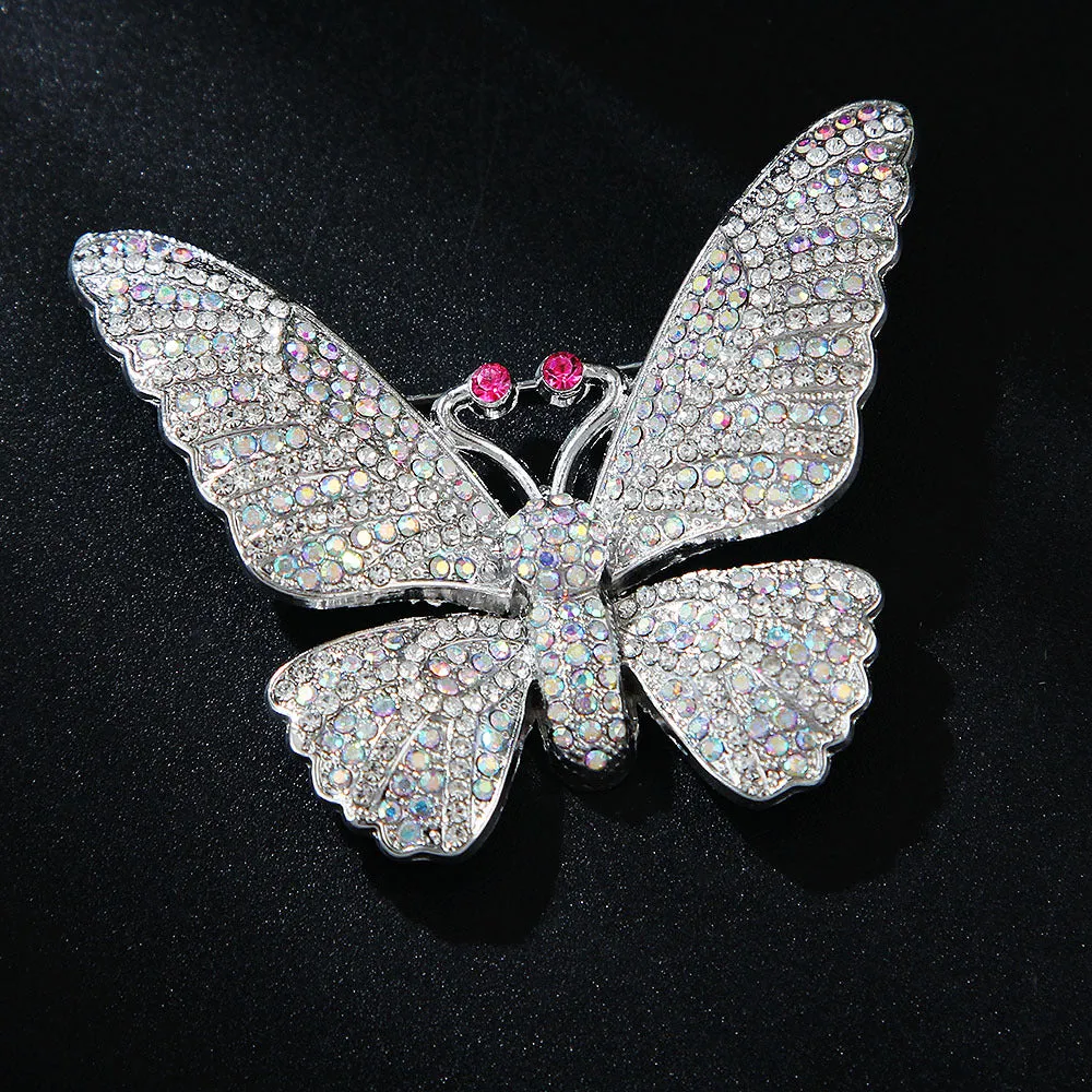 Rhinestone Butterfly Retro Brooch Pin PA5402
