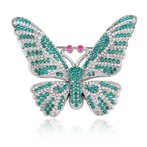 Rhinestone Butterfly Retro Brooch Pin PA5402