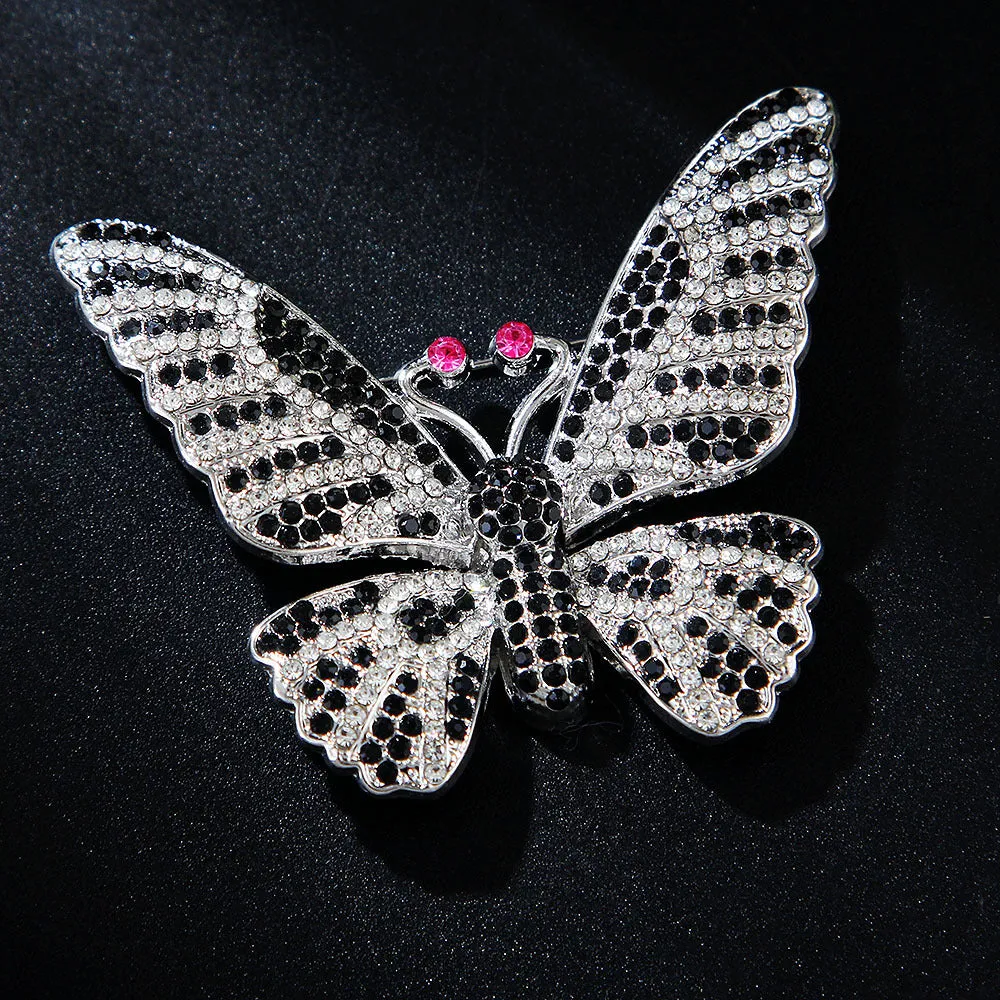 Rhinestone Butterfly Retro Brooch Pin PA5402