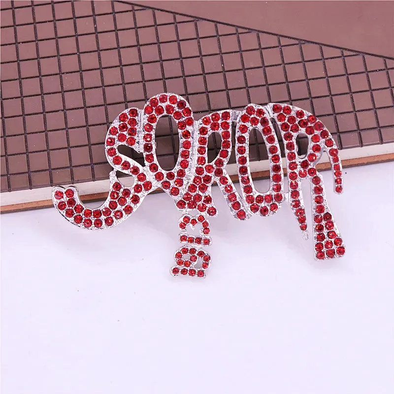 Rhinestone Elephant Soror Brooch