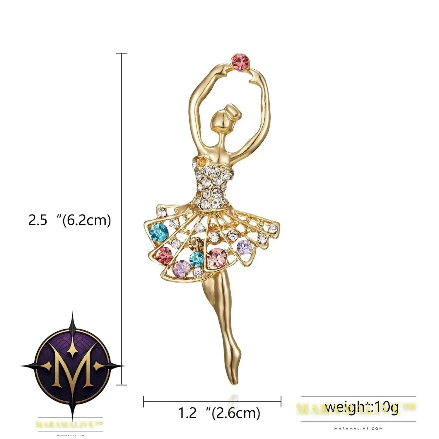 Rhinestone Pearl Dress Dancing Girl Brooches Women Dancer Sports Brooch Pins Gifts