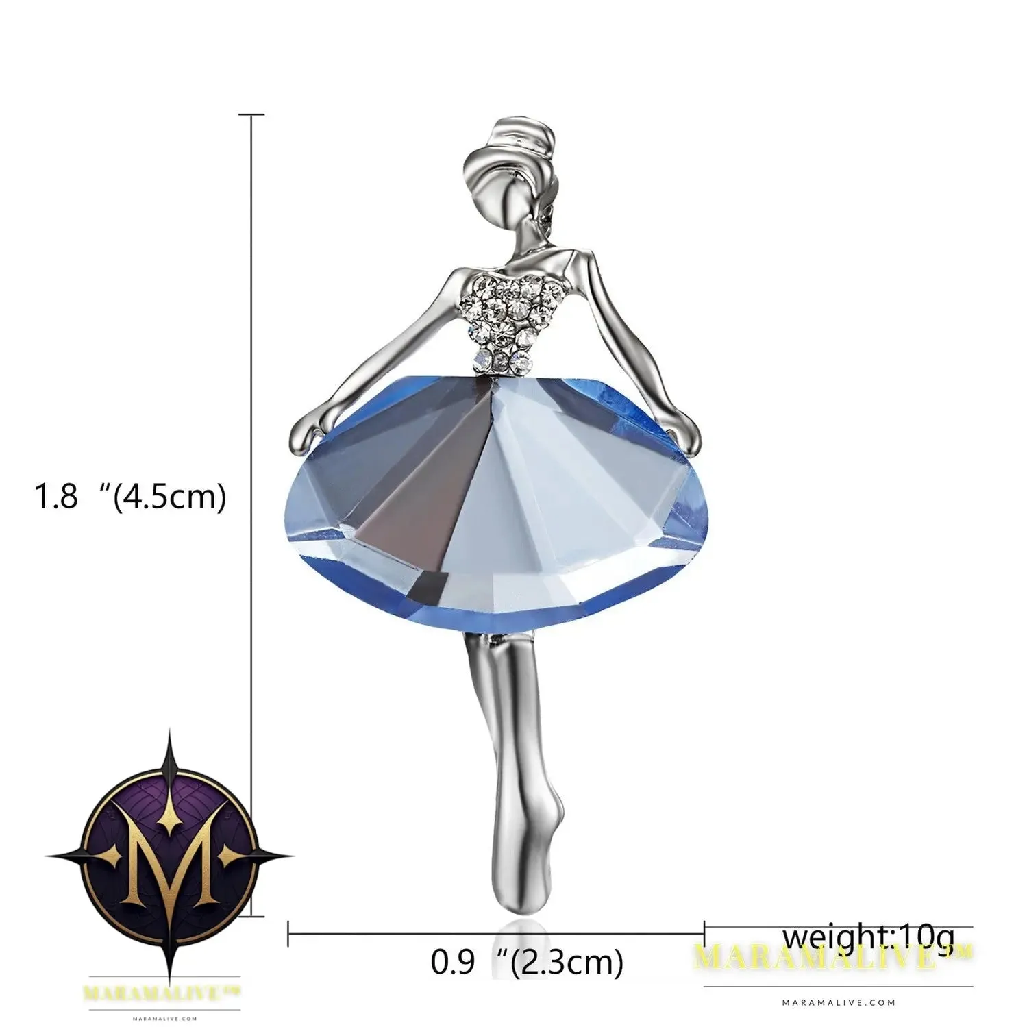 Rhinestone Pearl Dress Dancing Girl Brooches Women Dancer Sports Brooch Pins Gifts