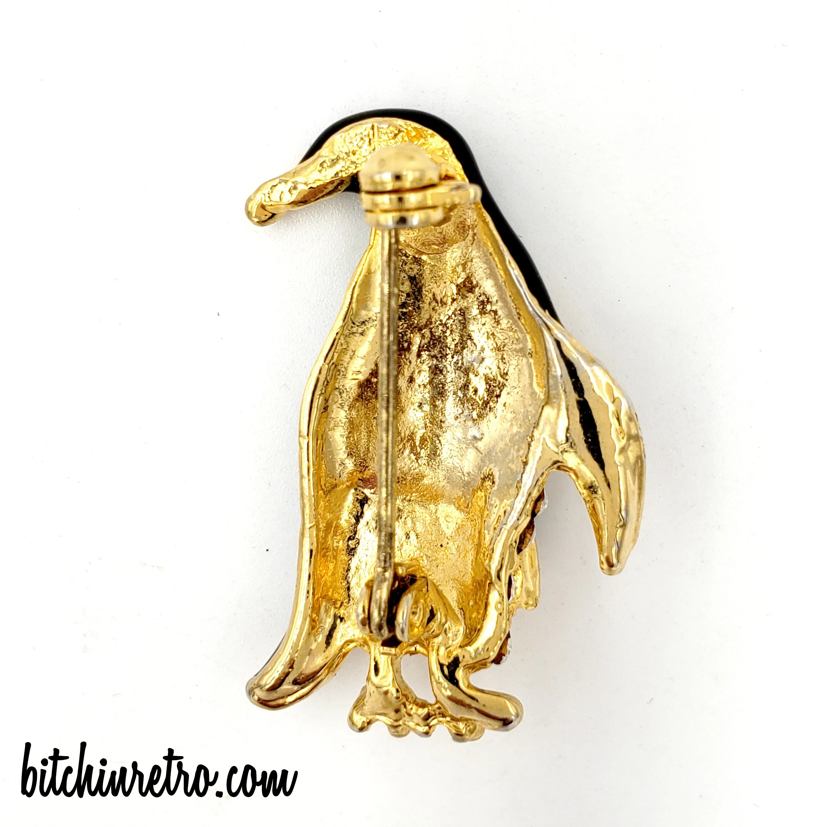 Rhinestone Penguin Brooch and Bracelet with 1928 Beaded Necklace