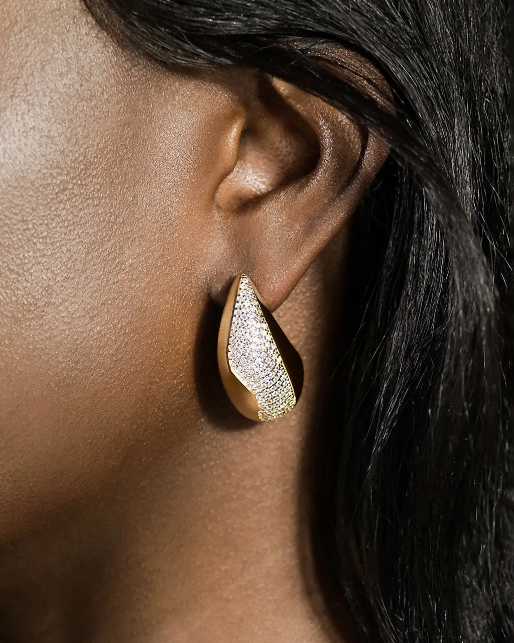 Rhodes CZ Drop Statement Studs