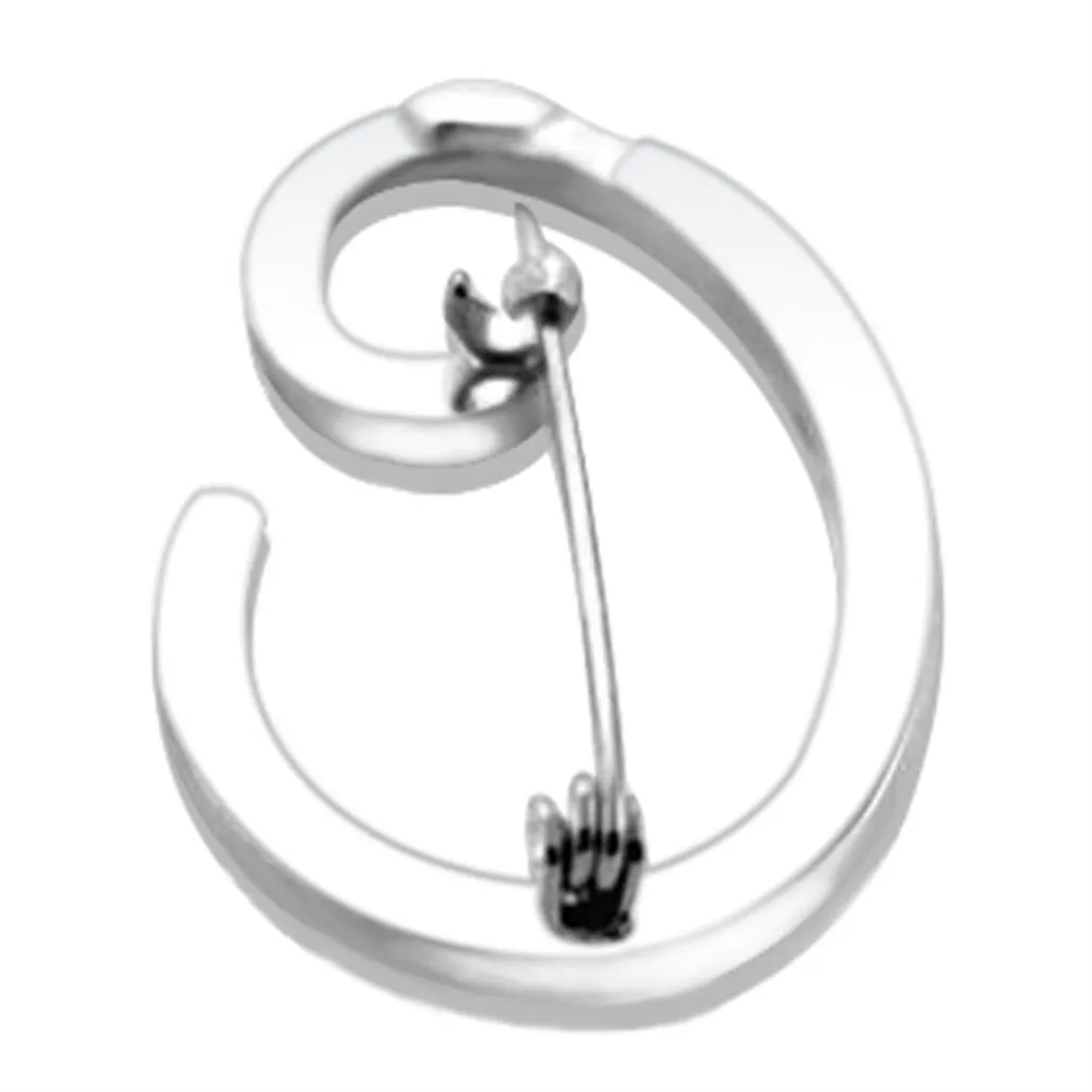 Rhodium Brass Brooches with Top Grade Crystal - Clear, In Stock, 4.70g