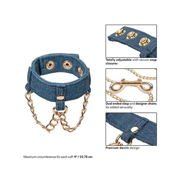 Ride 'Em Denim Wrist Cuffs