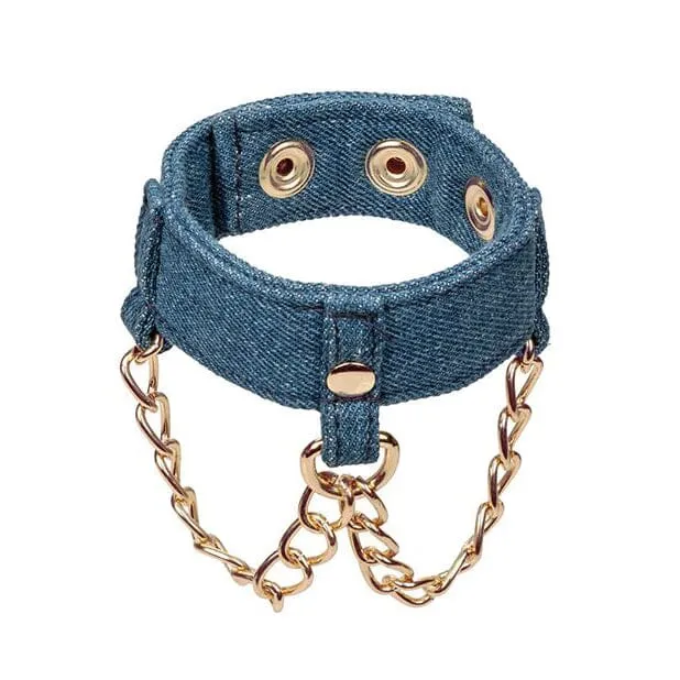 Ride 'Em Denim Wrist Cuffs
