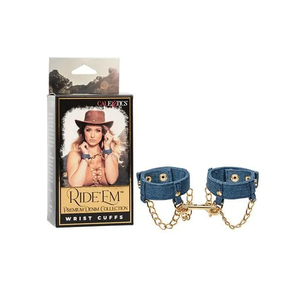 Ride 'Em Denim Wrist Cuffs
