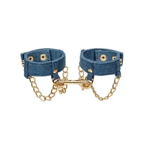 Ride 'Em Denim Wrist Cuffs