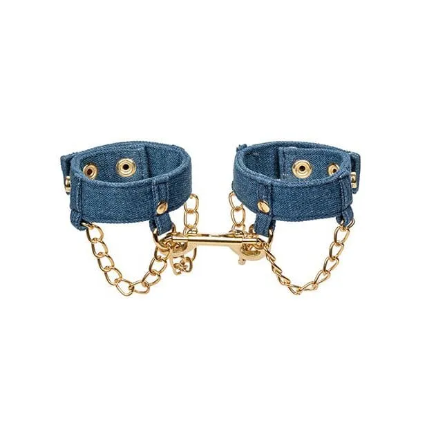 Ride 'Em Denim Wrist Cuffs