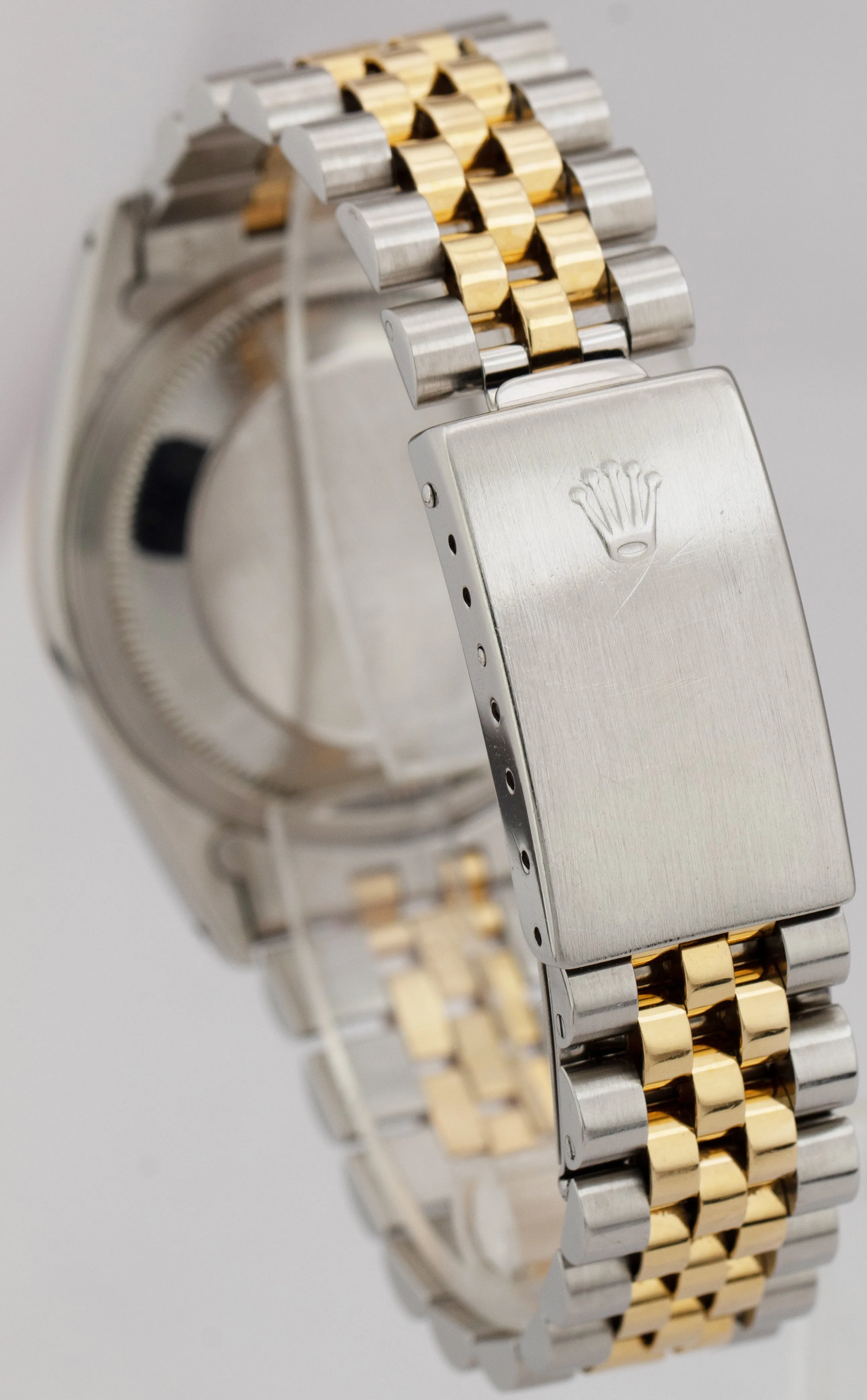 Rolex DateJust 36mm Blue Two-Tone 18K Gold Stainless Jubilee Watch BOX 16233