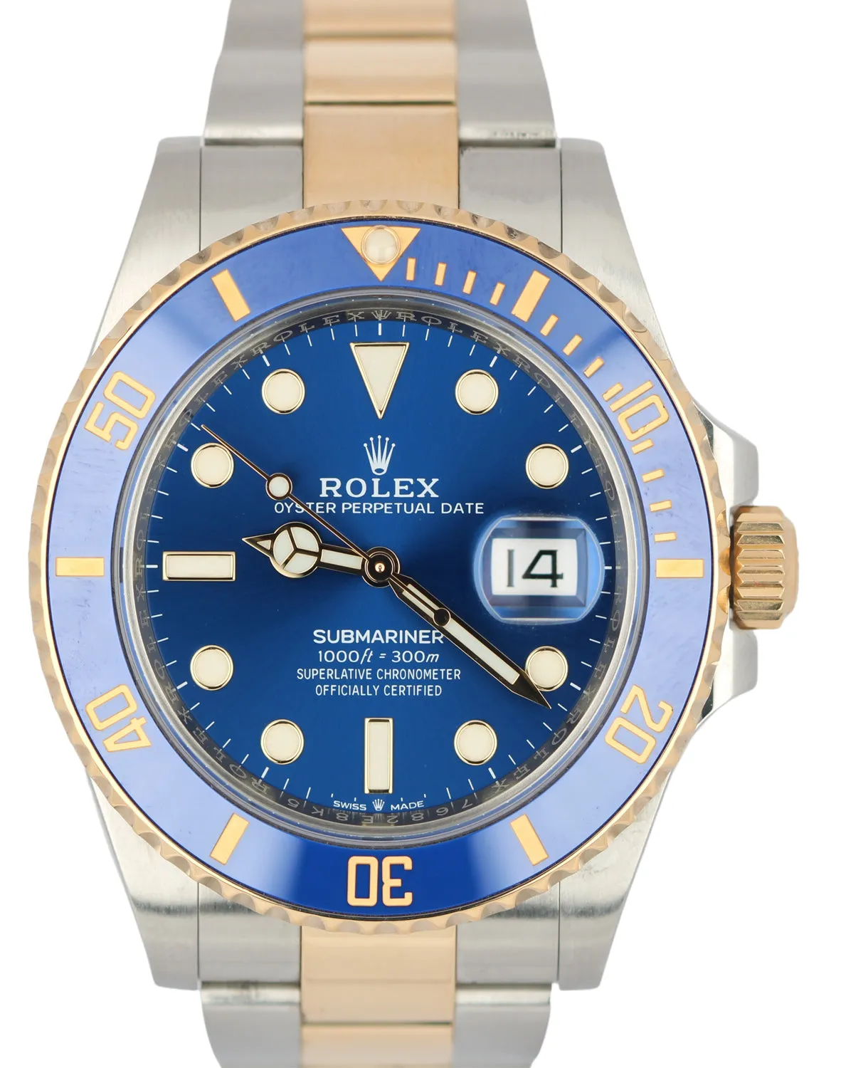 Rolex Submariner Bluesy Two-Tone Yellow Gold Blue Steel 126613 LB 41mm Watch
