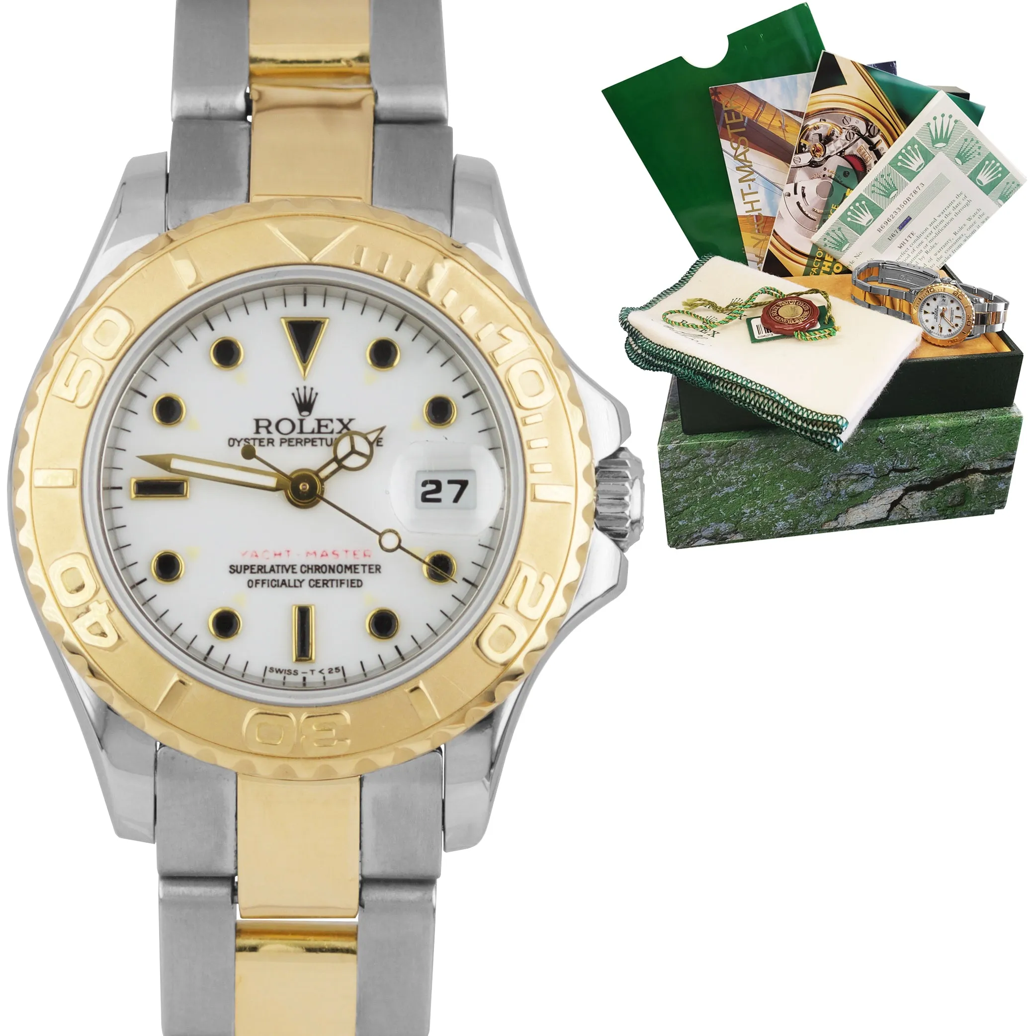 Rolex Yacht-Master 29mm 18K Two-Tone Gold Stainless Steel 169623 Watch 69623