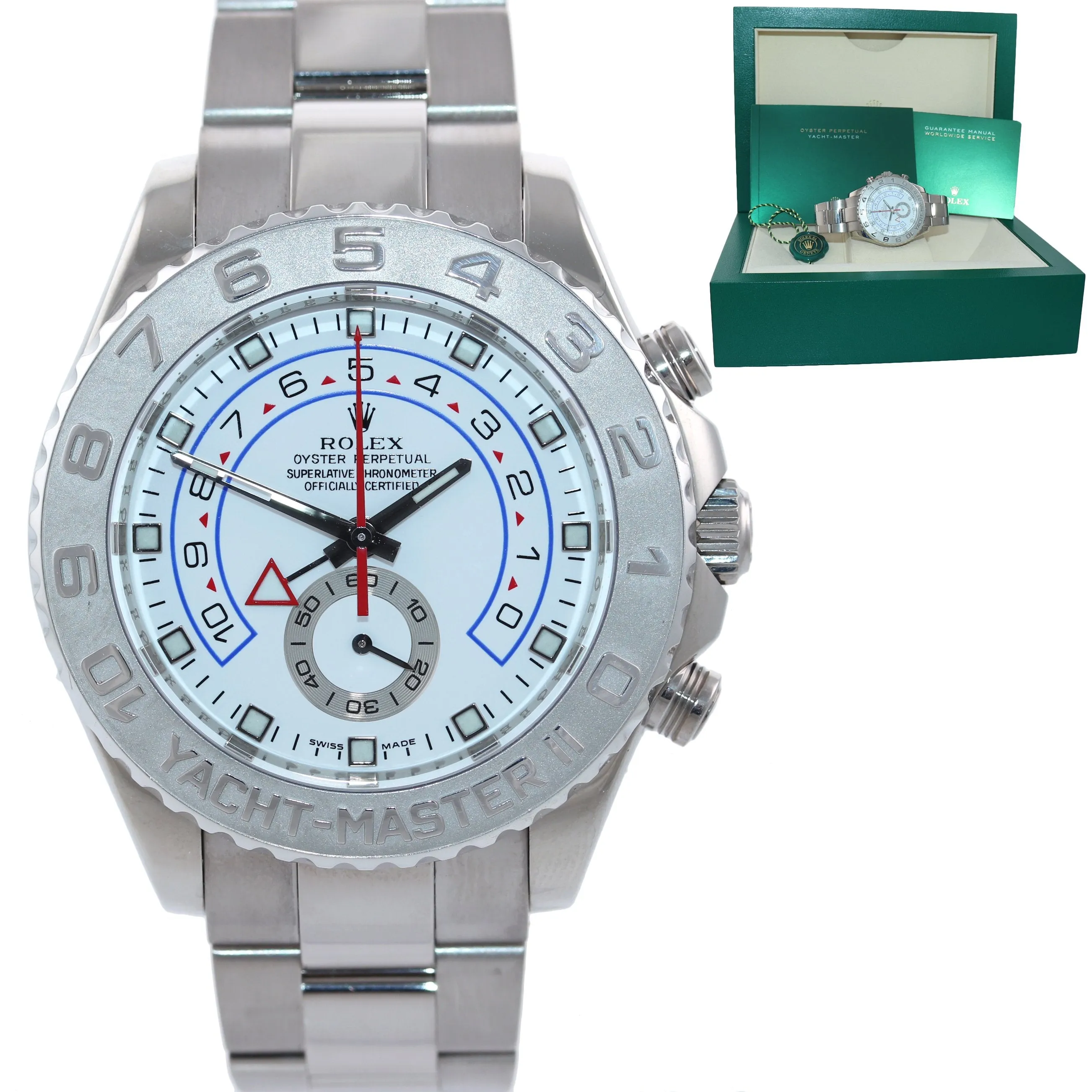 Rolex Yacht-Master II 44mm 18K White Gold 116689 YM 2 Watch Box