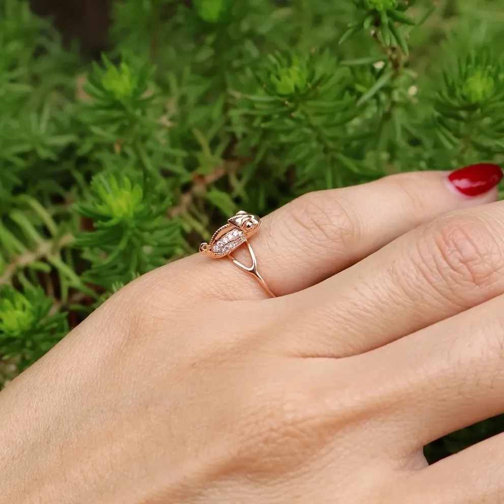 Rose Gold Baby Chameleon Ring