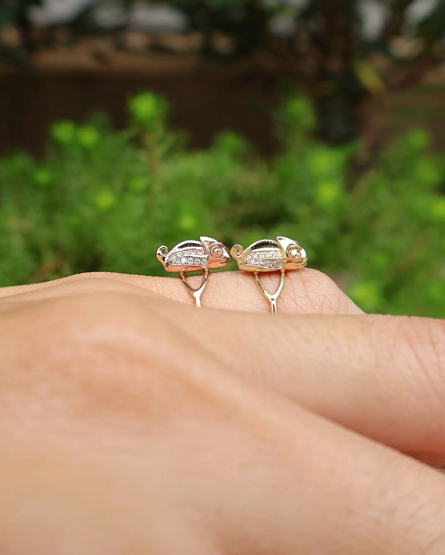 Rose Gold Baby Chameleon Ring