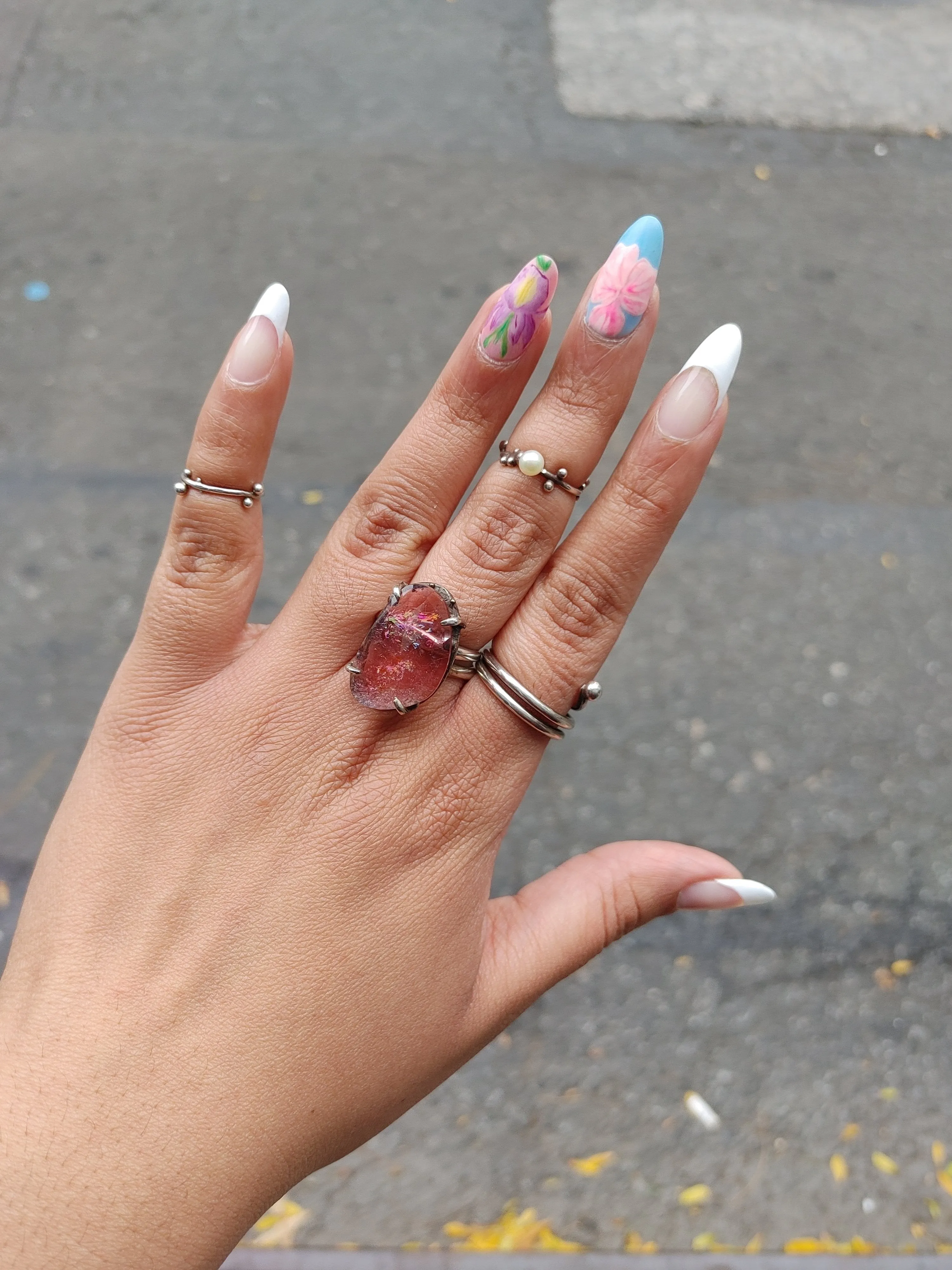 Rosebuds Midi Ring in Silver