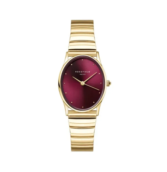 Rosefield Oval Burgundy Watch OVGSG-OV15