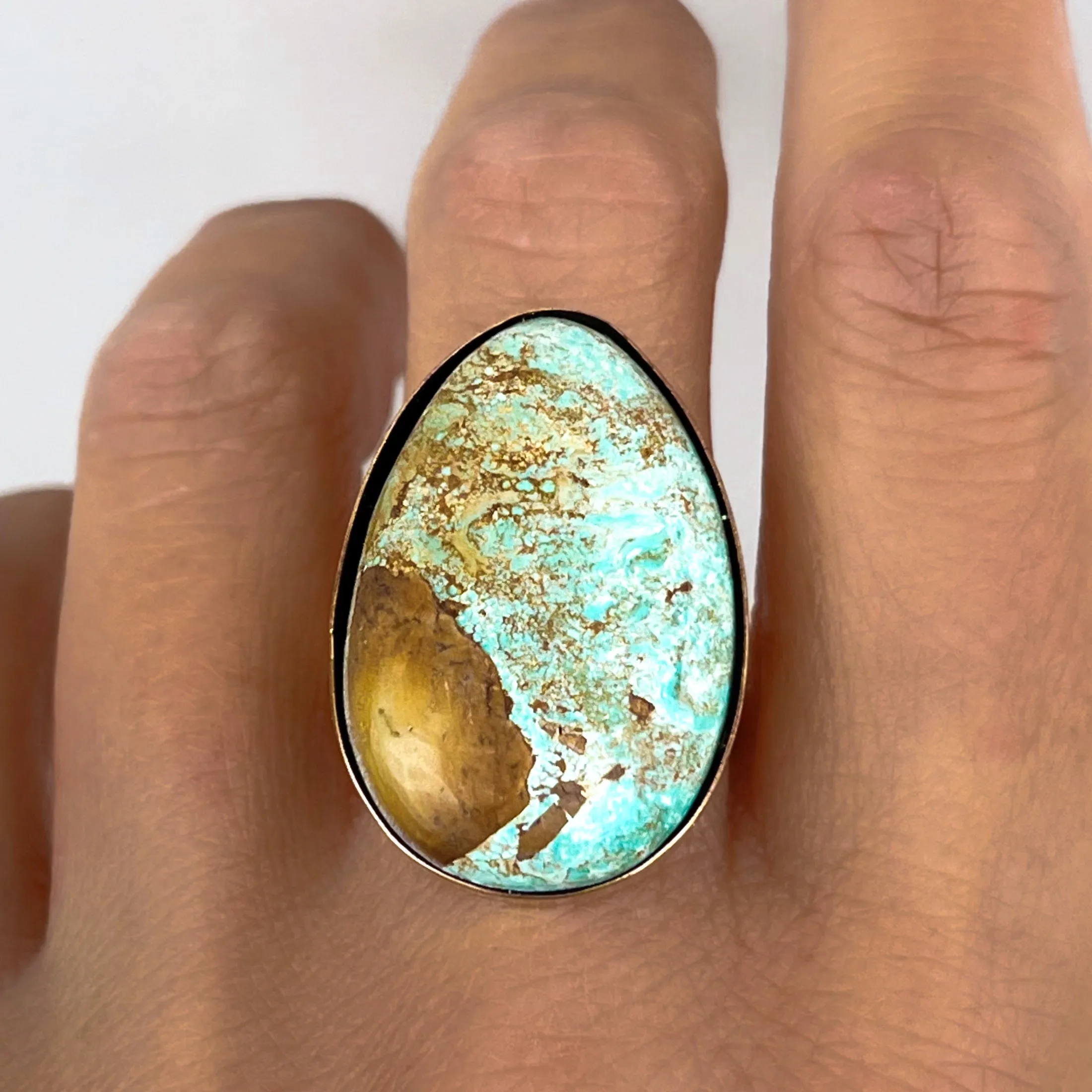 Royston turquoise ring in 14K gold-fill