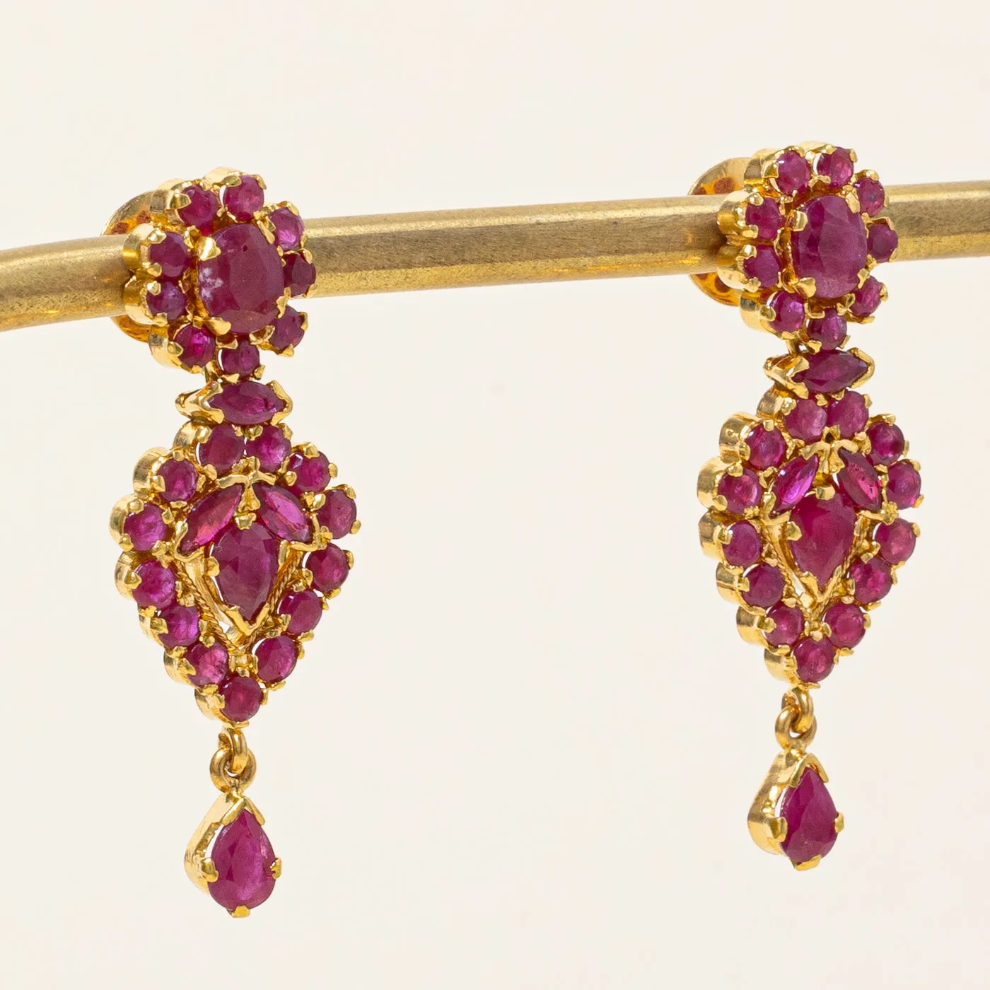 Ruby Drop Earrings | 5.50ctw |