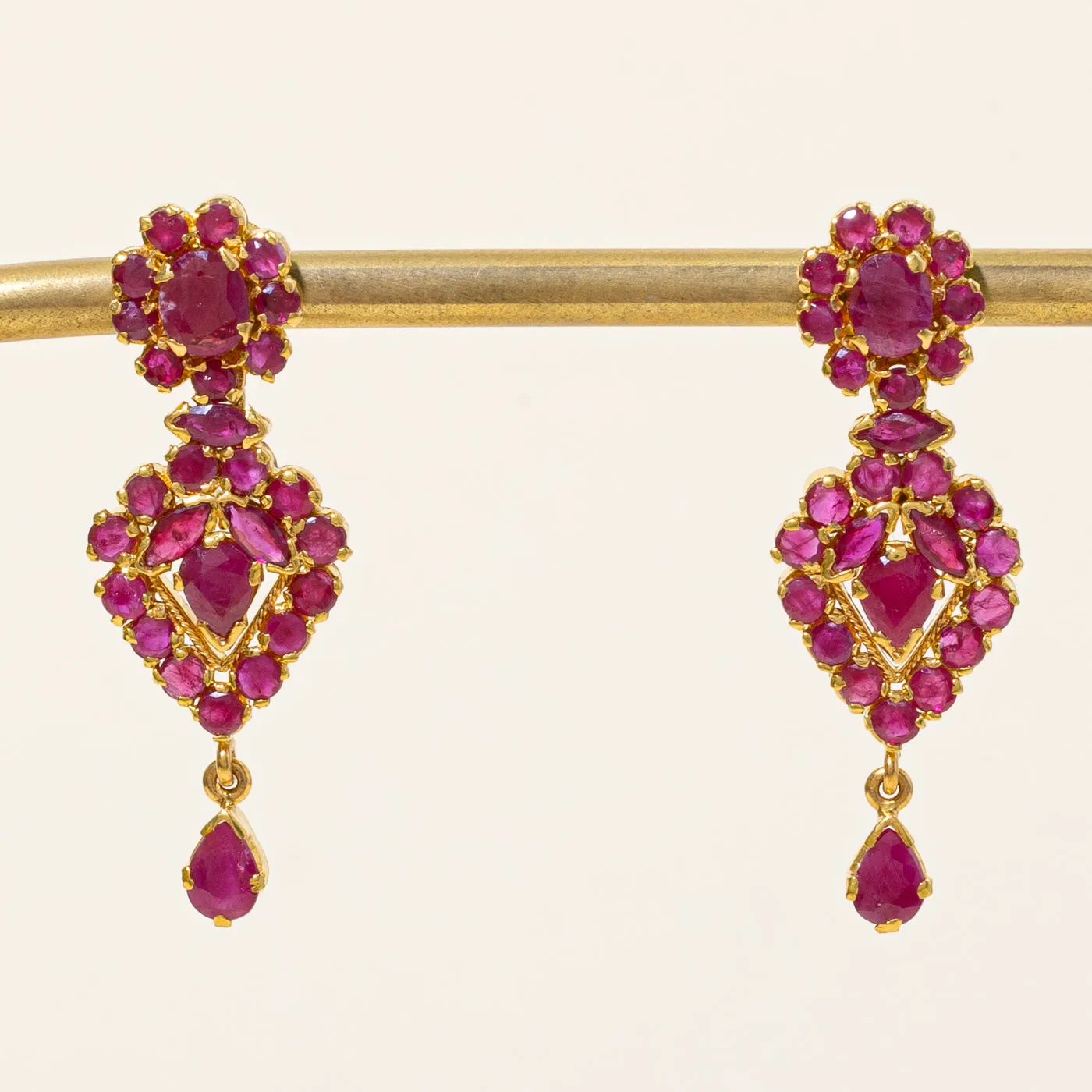 Ruby Drop Earrings | 5.50ctw |