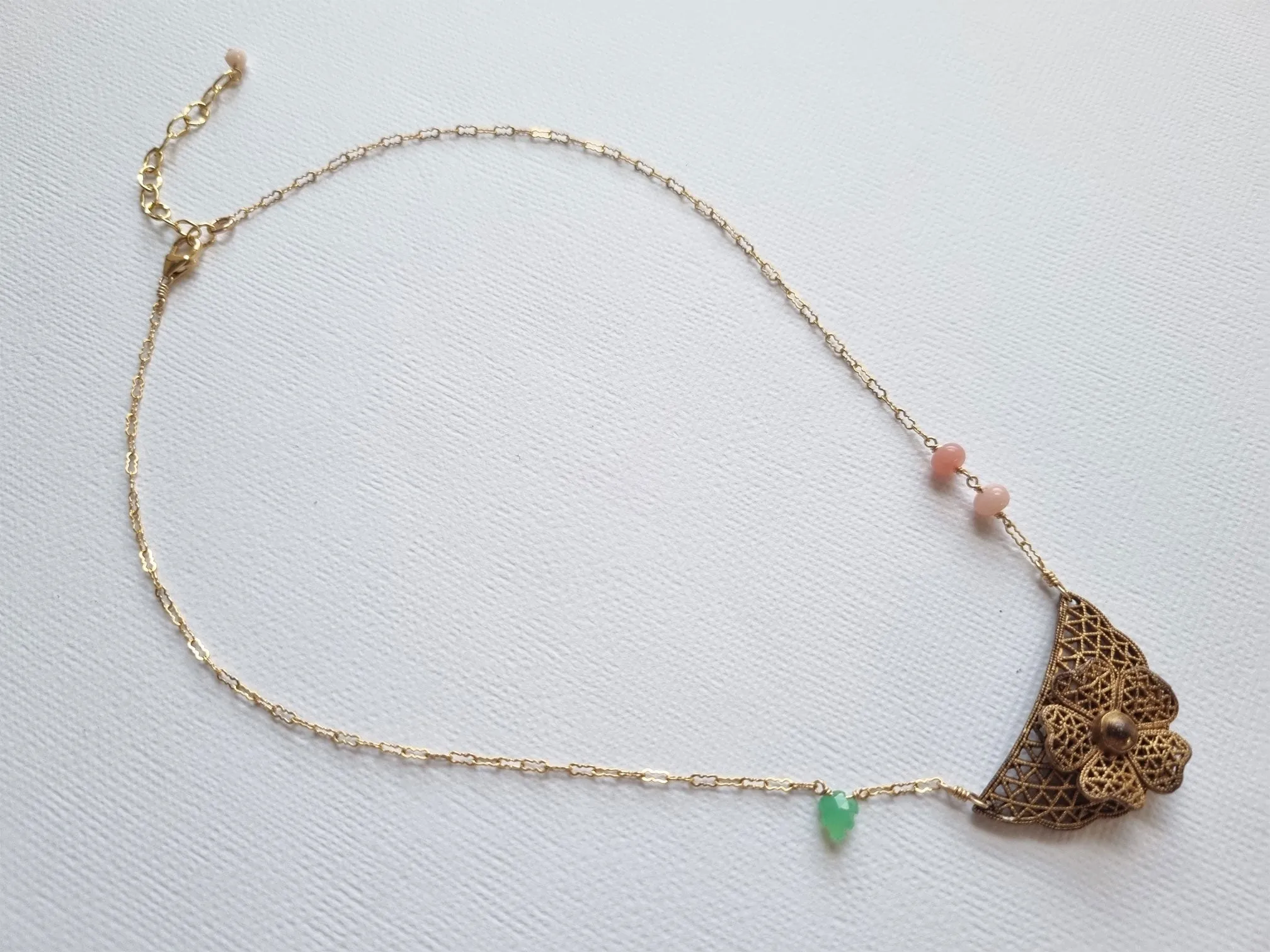 Russian babe | antique brooch flower necklace