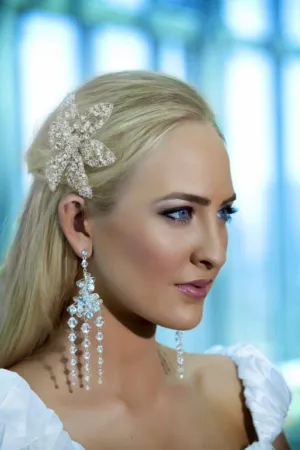 SALE - dazzling statement crystal earrings - Sarah by Kezani
