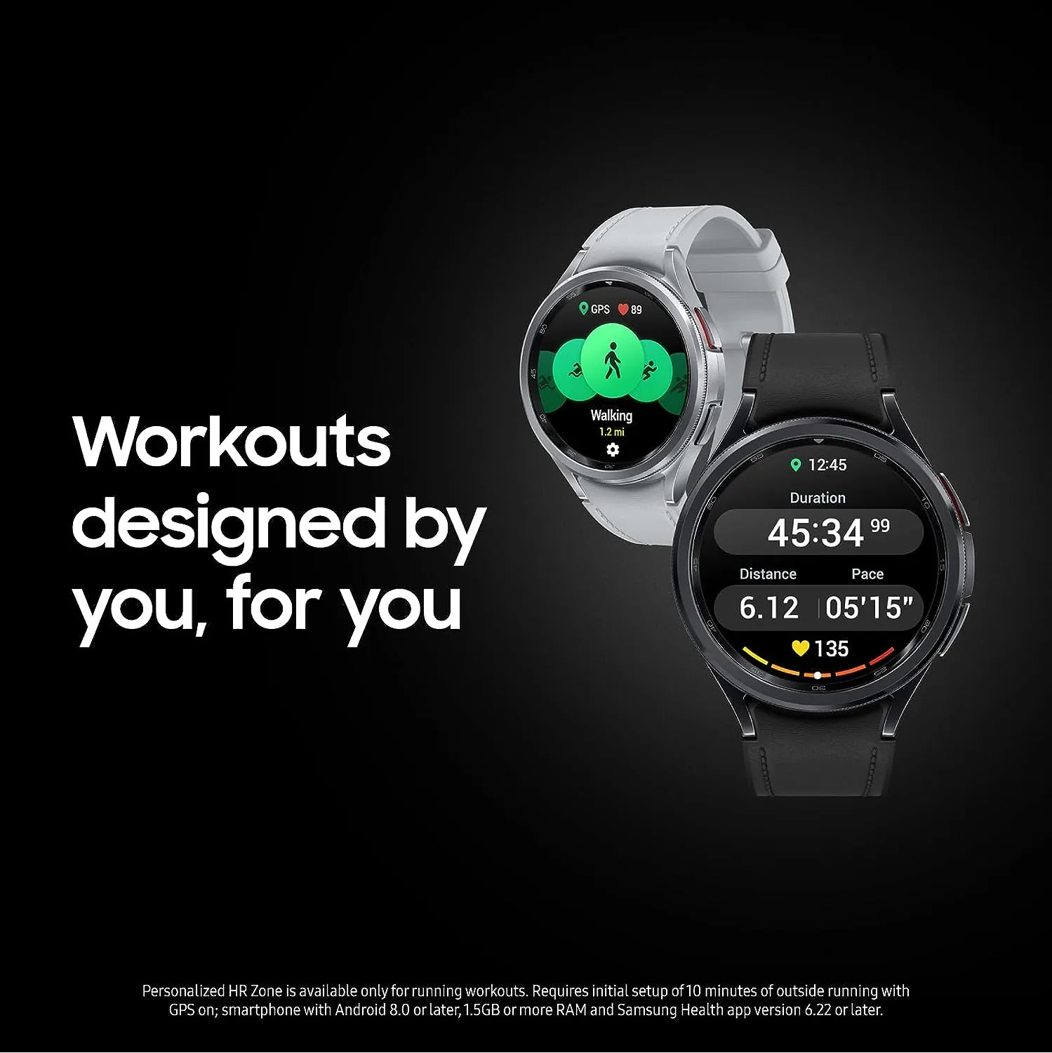 Samsung Galaxy Watch 6 44mm Smartwatch (SM-R930) - Bluetooth Smartwatch with Fitness Tracker, Personalized HR Zones, Advanced Sleep Coaching, Heart Monitor, BIA Sensor