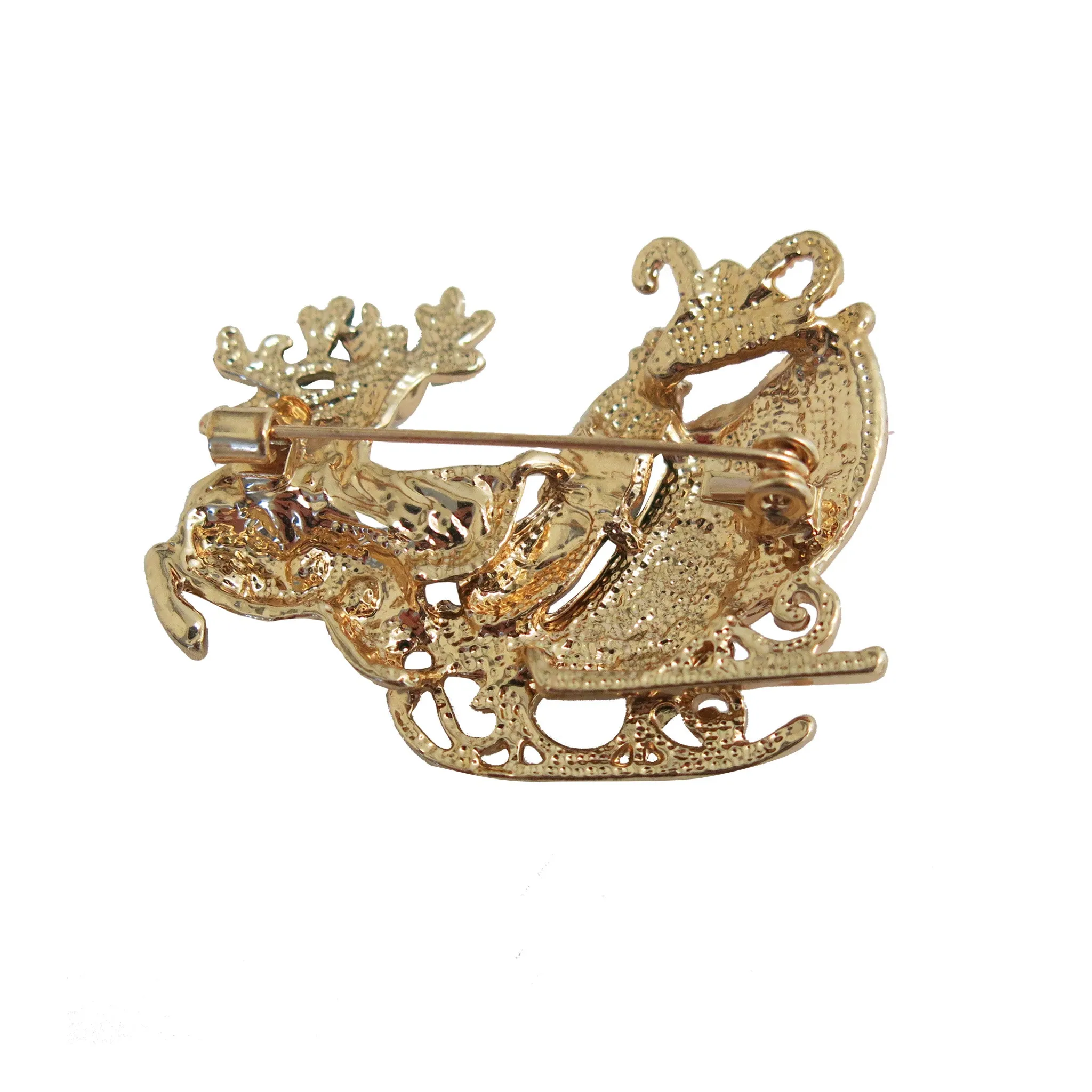 Santa's Sleigh Brooch