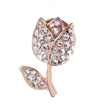 SB084 - Mini roses rhinestone collar pin brooch