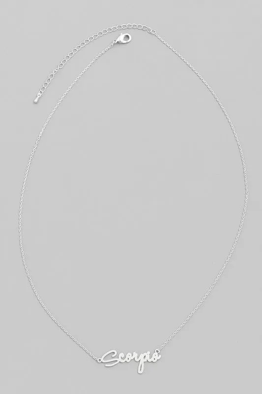 Scorpio Zodiac Necklace