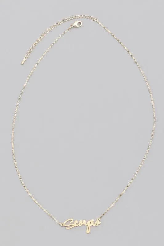 Scorpio Zodiac Necklace