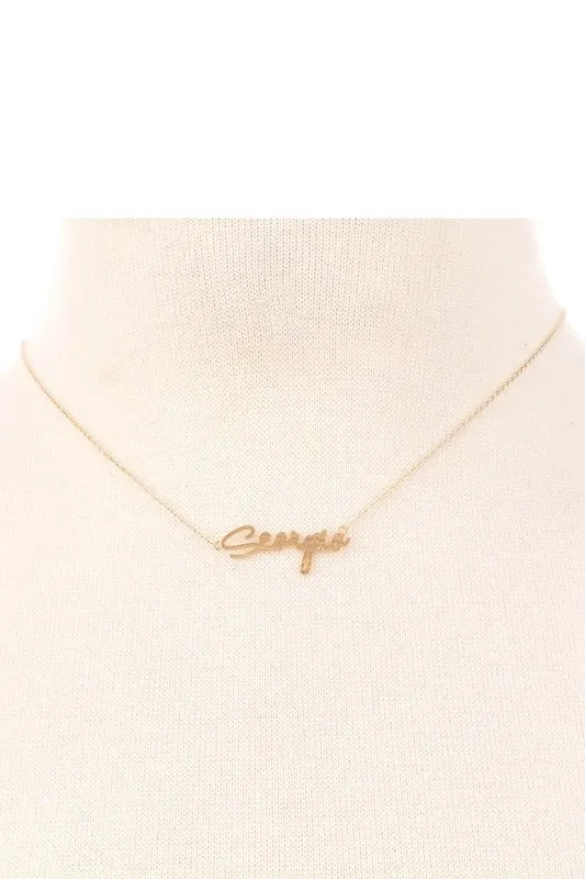 Scorpio Zodiac Necklace