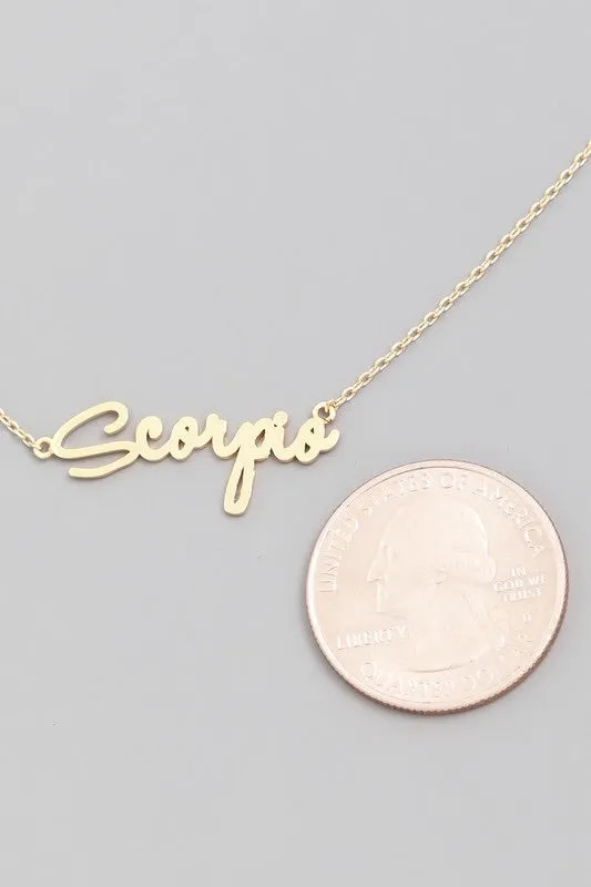 Scorpio Zodiac Necklace