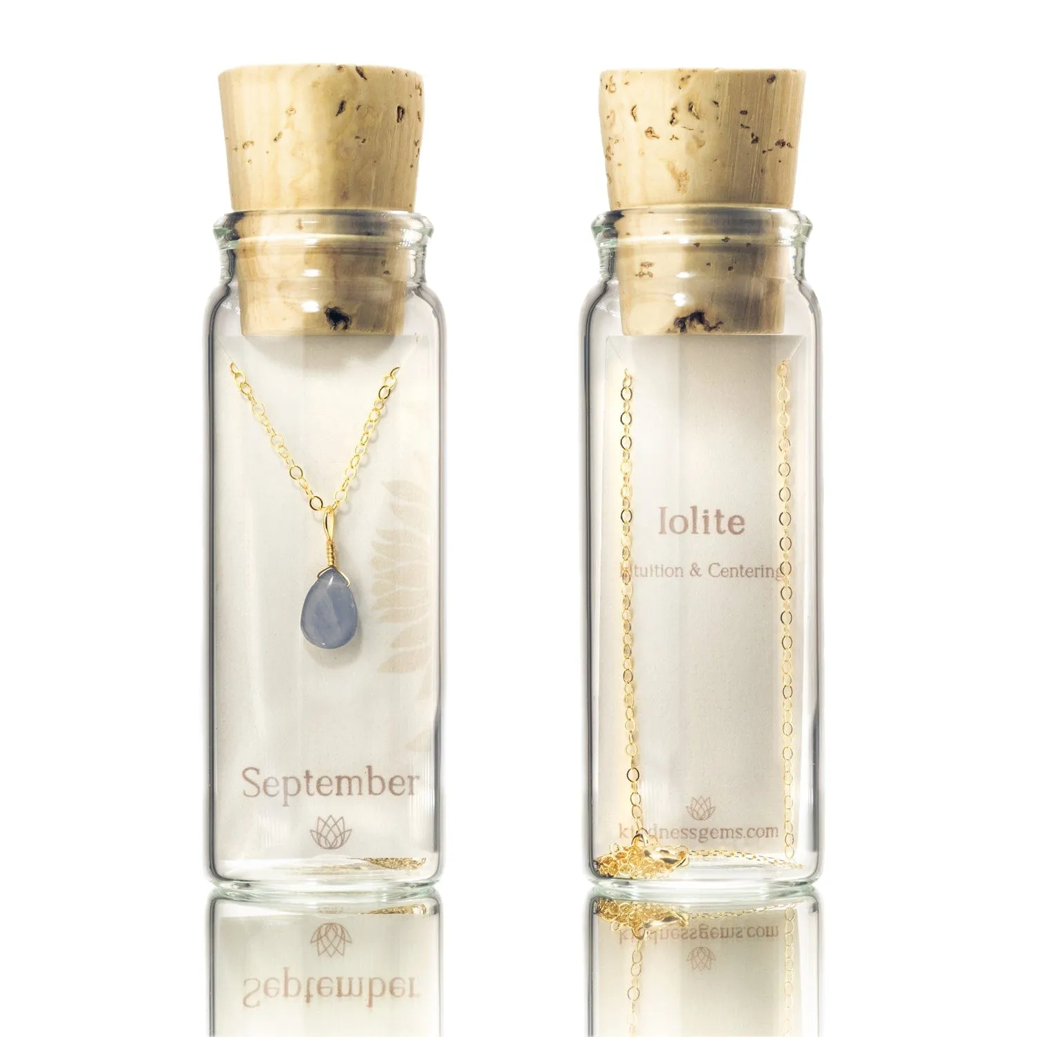 September Birthstone Necklace Bottle
