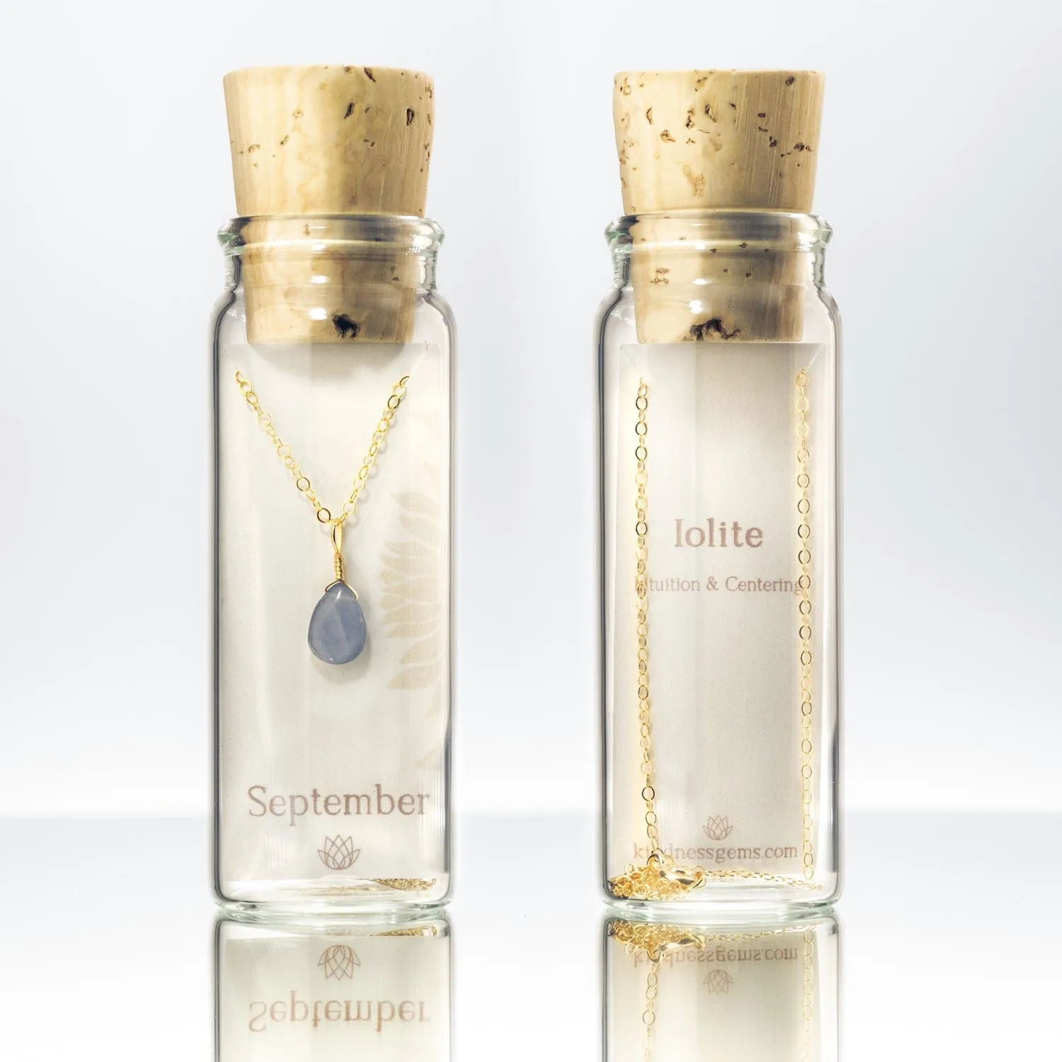 September Birthstone Necklace Bottle