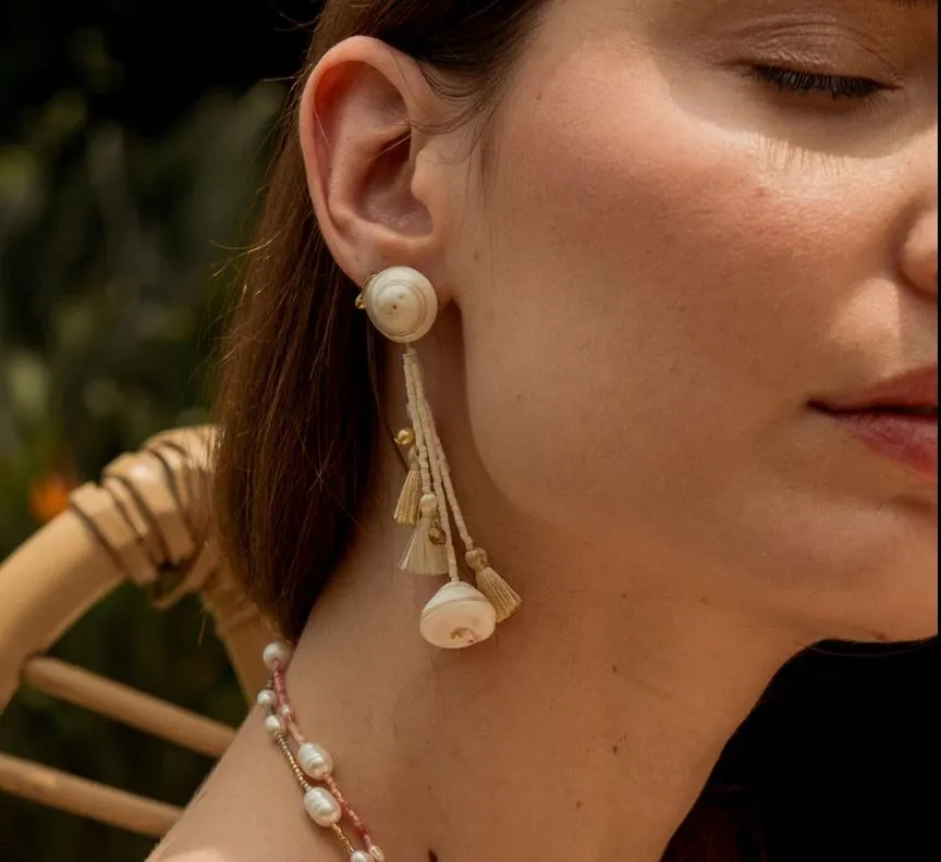 Shell Statement Earrings